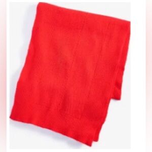 NWT - Macy’s On 34th - Solid Red Multi-Stitched Scarf